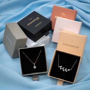 Stockholm Sinh Thái Màu Đen Ngăn Kéo Hộp Đồ Trang Sức Biểu Tượng Tùy Chỉnh Mặt Dây Chuyền Đồ Trang Sức Bao Bì Hộp Quà Tặng - Product Image 6