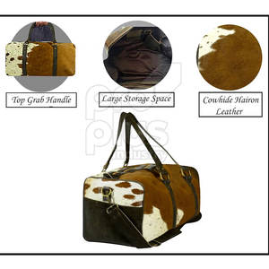Large Size Duffle <b>Bag</b> for Men Premium Cowhide Leather <b>Weekender</b> <b>Bag</b> Stylish <b>Travel</b> Duffel for Men - Product Image 3