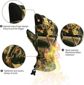 Servicios de impresión de logotipo personalizado para guantes de caza de Tiro Táctico de aventura al aire libre de alta calidad para disparar - Product Image 2