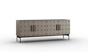 Aparador Geométrico Moderno de Lujo con 3 Puertas, Mueble de Salón con Espejos y Patas Metálicas, Venta al Por Mayor - Product Image 4