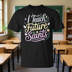 Maglietta per Insegnanti Cattolici "I Insegnano ai Futuri Santi" - Prodotto Promozionale - Product Image 3