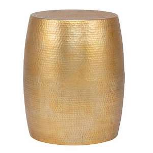 Luxury Art Deco Stainless Steel Round <b>Drum</b> <b>Side</b> <b>Table</b> for Outdoor Use Tabletop Vase Function - Product Image 2