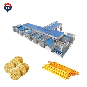 Fully automatic Seamless integration rusk biscuit making machine corn biscuit make machine line