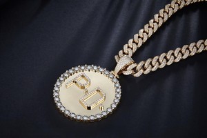 Dazzling 925 Sterling Silver VVS Clarity Leb Grown Diamond Pendant Unique Bold <b>Letter</b> Customized Fine Pendants - Product Image 3