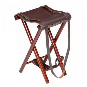 New Arrival Portable Skin Friendly Canvas <b>Folding</b> <b>Stool</b> Outdoor Camping Seat Beech Triangle Chair for Sale - Product Image 4
