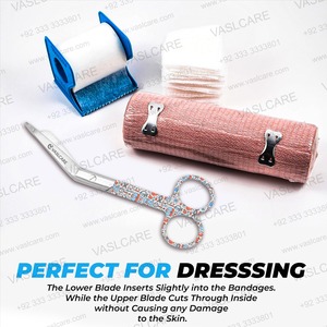 Ciseaux Medicalc pour s'habiller ciseaux médicaux avec modèle médical par Vaslcare Medical Nurse Scissor Blunt Tip Sharpe Blade Blades - Product Image 4