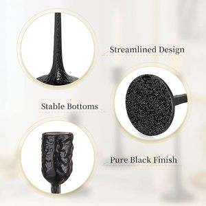 เชิงเทียนโลหะอลูมิเนียมสีดำดีไซน์ใหม่สำหรับตกแต่งงานแต่งงานและที่ใส่เทียนตะเกียงเทียน - Product Image 2