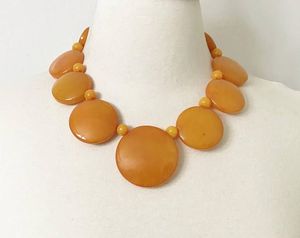 Unique Vintage Women's Resin Ball Drop Necklace with <b>Rope</b> <b>Chain</b> for Everyday Wear - Product Image 1
