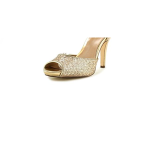 Style & Co Sandali da Donna Swifty Peep-Toe con Tacco Oro Sintetico 3cm Sottile e Cinturino alla Caviglia, Soletta in PU, Taglia 5.5, Tendenza Moda - Product Image 3