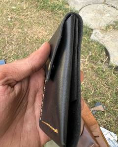 Handmade Vintage Style Genuine Cowhide <b>Leather</b> <b>Wallet</b> Slim <b>Bifold</b> Card Holder Open Closure Short Anti-Theft Feature Crazzy Horse - Product Image 1