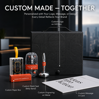 Cadeau d'entreprise de luxe : Stylo magnétique, souris Bluetooth et batterie externe mécanique, personnalisables avec logo, style Tech Matrix 3
