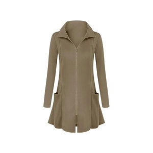 Sudadera con capucha para mujer vestido suelto sólido largo sudaderas con capucha para mujer - Product Image 4