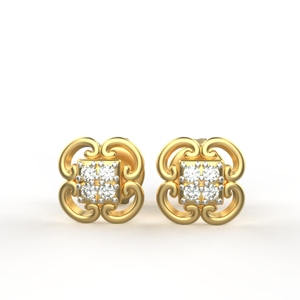 Avarta Jewellery 18K Hallmarked Gold Certified Diamond Stud Pendientes para niños, niñas y mujeres - Product Image 4