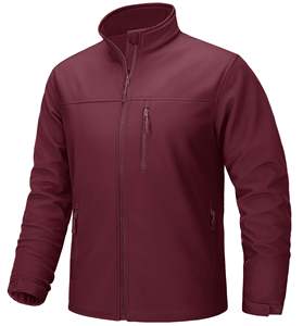 Premium Quality <b>Men's</b> Outdoor Softshell <b>Jacket</b> Breathable Waterproof Warm and Wear Resistant <b>Long</b> Blouson with Zipper Closure - Product Image 1