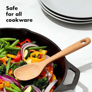 <b>Set</b> <b>of</b> 3 Wooden Spoon <b>Set</b> Smooth Beechwood Utensils Comfort Grip Non Stick Spoons Turner <b>Spatula</b> Skimmer Fork Serving Spoon - Product Image 4