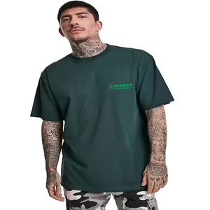 เสื้อยืดคอกลมโอเวอร์ไซส์ผ้าฝ้ายผสมระบายอากาศสำหรับผู้ชายฤดูร้อน - Product Image 4