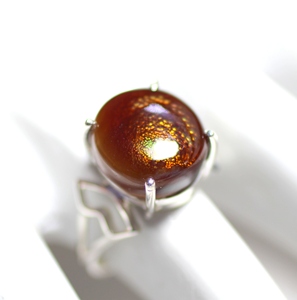 Natural Mexican Fire Agate Cabochon 925 Sterling <b>Silver</b> <b>Women's</b> <b>Ring</b> with Diamond <b>Weddings</b> Parties Elegant <b>Silver</b> Jewelry <b>Women</b> - Product Image 3