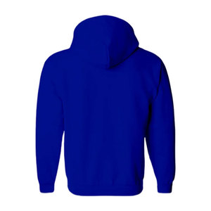 Sweat-shirt à capuche zippé bleu roi pour homme, coupe classique, tricoté, couleur unie, pour l'automne - Product Image 2
