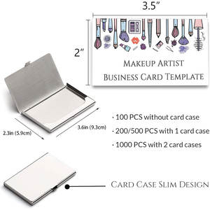 Tarjetas de Visita de Cartulina Mate de 300 g/m² con Relieve, Diseño Personalizado, Impresión Offset a Doble Cara, Tarjetas Personalizadas para Maquilladores - Product Image 3