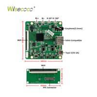 Layar LCD 5.5 Inci 2K 2560*1440 Definisi Tinggi MIPI 60Hz IPS Landscape untuk Panel Printer 3D Raspberry Pi