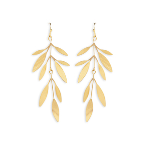 Orecchini Pendenti CUCOCUCA YXQ E346 in Acciaio Inossidabile Dorato Spazzolato, Design Ipoallergenico Ispirato alla Natura per la Primavera - Product Image 1