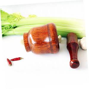 Mortero y Maja de madera de gran oferta para uso doméstico y en restaurantes, superficie lisa para moler especias, hierbas, nueces - Product Image 5