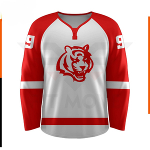 Nueva Camiseta de Hockey sobre Hielo Personalizada con Nombre, 100% Poliéster, Impresión por Sublimación, Logotipo Bordado, Camiseta de Hockey sobre Hielo Personalizada - Product Image 4