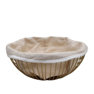 Cesta de fruta rectangular de Metal de hierro a granel al por mayor cesta de alambre fuerte de Color dorado para lavandería hecha a mano personalizada - Product Image 5