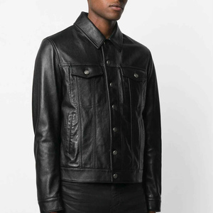 Veste de printemps pour homme, nouvelle veste 4xl Slim Fashion Pu loisir en cuir de couleur Pure. - Product Image 3