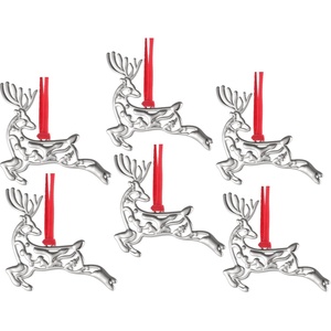 Adorno decorativo de Navidad colgante de Metal con diseño de Reno para decoración festiva de árboles de vacaciones y pieza de regalo de decoración del hogar - Product Image 1