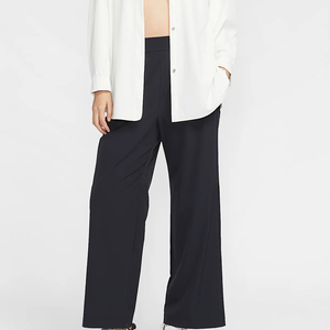 Pantalones de chándal de pierna ancha Acampanados para Otoño e Invierno 2024 para mujer, pantalones informales de talla grande con servicio OEM con decoración de encaje, estilo frontal plano - Product Image 4