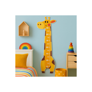 Giraffen-Figur Kindergrößentabelle - Hölzernes Wachstumsmessgerät und Lustige Wanddekoration - Product Image 2