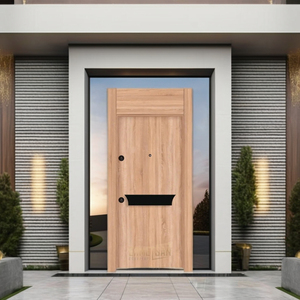 Mejor Diseño Exterior Moderno Manual con Acabado en PVC, Prevención de Incendios, 2 Años de Garantía, Aplicaciones para Hoteles, Villas y Almacenes, Acero-Madera - Product Image 1