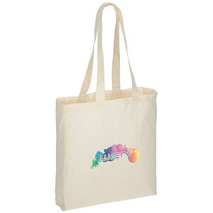 Bolsa de Mano de Algodón Natural con Refuerzo, 16x15x3 Pulgadas, Asas Dobles de 28 Pulgadas, Impresión a Todo Color, Bolsa de Compras Reutilizable para Damas - Product Image 1