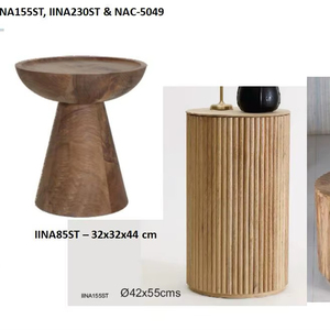 Table d'appoint en bois de manguier artisanal avec bordure naturelle, design rustique moderne, table d'appoint pour salon, chambre à coucher et décoration de bureau - Product Image 4