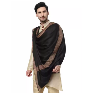 Châle en laine musulman éthique et durable, pur, chaud, doux, léger, en mérinos à pois, respirant pour homme - Product Image 1