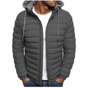 Chaquetas de talla grande para hombre, abrigos acolchados cálidos de invierno, chaqueta cortavientos con cuello alto, ropa de moda personalizada OEM - Product Image 3