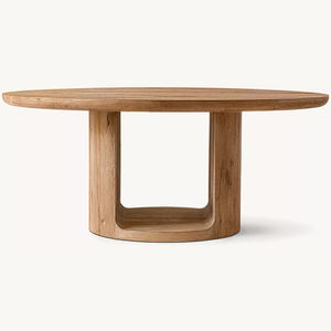 Современный круглый деревянный обеденный стол из дуба середины века с креслом мебель обеденный стол набор на 4 6 мест - Product Image 6