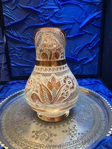 Jarra de Metal Martillado de Latón y Cobre para Café Turco, para el Hogar, Hotel, Bodas, Estilo Árabe - Product Image 4