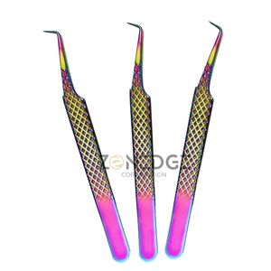 Pince à épiler d'extension de cils de qualité supérieure Volume de marque privée Logo personnalisé Pince à épiler en acier inoxydable par Zonedge - Product Image 3