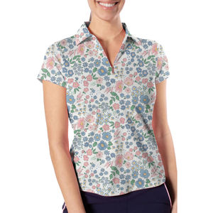 เสื้อยืดกอล์ฟผู้ชายแบบถักลายเรียบ ผ้าฝ้าย 100% สไตล์ทางการ ปักลายซิลค์สกรีน กันยับ - Product Image 2