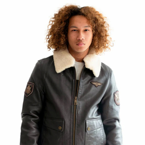Chaqueta de vuelo de cuero para hombre de alta calidad con diseño clásico y características de Aviador auténtico: chaqueta de cuero duradera y elegante - Product Image 6