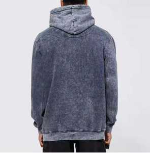 Vente en gros de sweats à capuche délavés à l'acide respirants et durables OEM de qualité supérieure vêtements décontractés pour hommes - Product Image 3