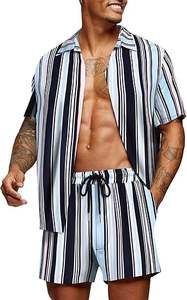 Conjunto Deportivo Informal de Dos Piezas con Logotipo Privado Personalizado, Conjunto de Camiseta y Pantalones Cortos de Algodón 100% Suave de Alta Calidad para Hombre - Product Image 2