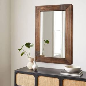 Espejo de pared de madera cuadrado de alta calidad con patrones únicos perfecto para la decoración del hogar de madera disponible a precios al por mayor - Product Image 4