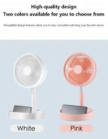 Ventilateur pliable intelligent avec fonction de minuterie, 7200 mAh, ventilateur portable, refroidisseur d'air, ventilateur pliable, rechargeable par USB