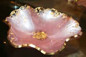 Bol en résine de luxe fait à la main avec motif de modèle, design personnalisable, sans danger pour les aliments, pour la décoration de la maison et des mariages, prix d'Inde - Product Image 6