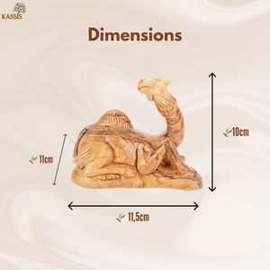 Hand Carved Olive Wood Camel Sculpture 11.5 cm <b>Nativity</b> Camel Figurine Handmade in Bethlehem - Product Image 5