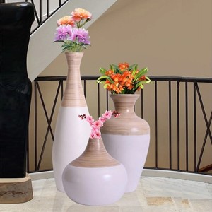 Jarrón de bambú hilado de alta calidad, maceta para decoración del hogar, jarrones hechos a mano, decoración de mesa hecha en Vietnam - Product Image 6