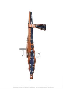 ชุดหนังเชือกแขวนคอสไตล์ตะวันตกแบบปรับแต่งได้สีพรีเมี่ยมมีสไตล์อานม้าดีไซน์แบบอังกฤษมีที่คาดศีรษะสวมใส่สบายทนทาน - Product Image 3